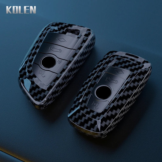 ABS Carbon Fiber Car Key Case Cover For BMW 1 2 3 4 5 6 7 Series X1 X3 X4 X5 X6 X7 F10 F20 F30 G20 G30 G01 F15 F16 G02 G05 F34