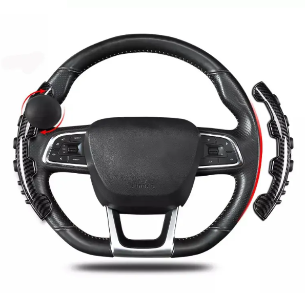 New carbon fiber pattern car steering wheel non-slip ferrule booster steering wheel cover