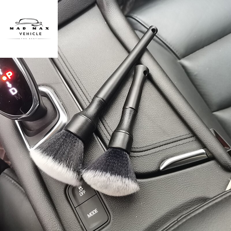 Ultra-Soft Detailing Brush Super Soft Auto Interior Detail Brush with Synthetic Bristles Car Soft Brush 2 Pcs/Set