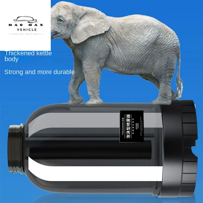 2L Hand Pump Foam Sprayer with 3 Types of Nozzle Hand Pneumatic Foam Cannon Snow Foam Car Wash Spray Bottle Car Window Cleaning